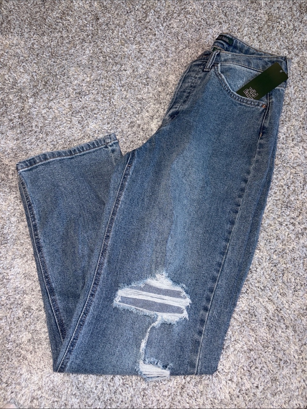 Classic Distressed Blue Jeans